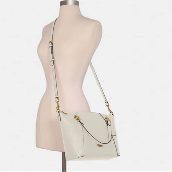 Coach Chalk White Tote Satchel Shoulder Bag NWT - Picture 5 of 9